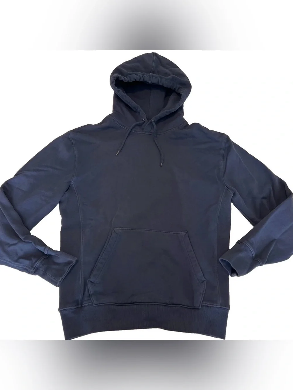J Crew Hoodie Mens M Blue Garment Dyed French Terry Preppy Athleisure Active